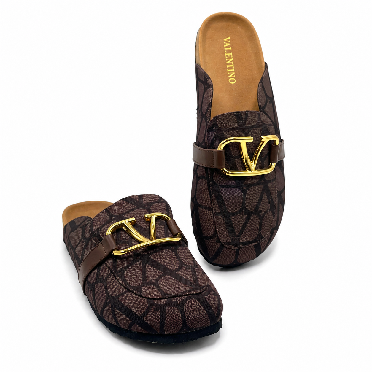 Valentino VLogo Jacquard Mule Loafers