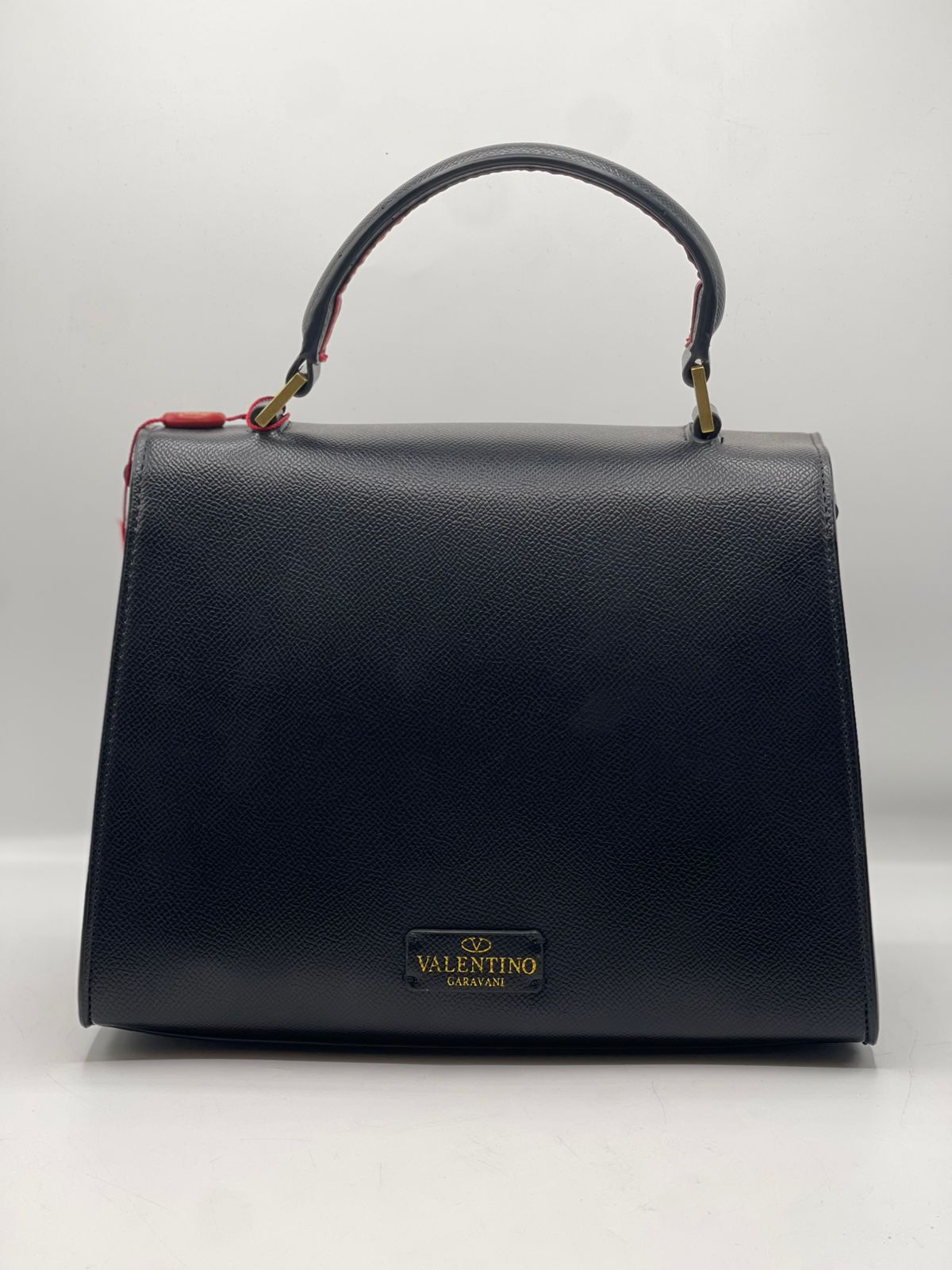 Valentino Garavani VLogo Signature Top Handle Bag in Grained Leather