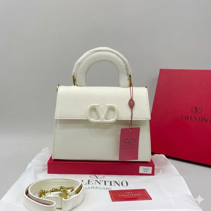 Valentino Garavani VLogo Signature Top Handle Bag in Grained Leather