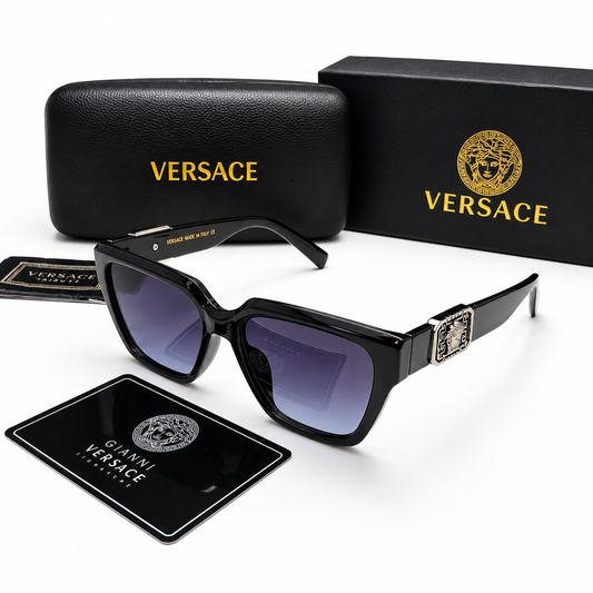 Versace Medusa Plaque Rectangle Sunglasses