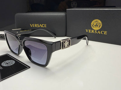 Versace Medusa Plaque Rectangle Sunglasses