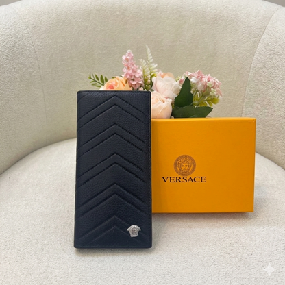 Versace Chevron Leather Wallet