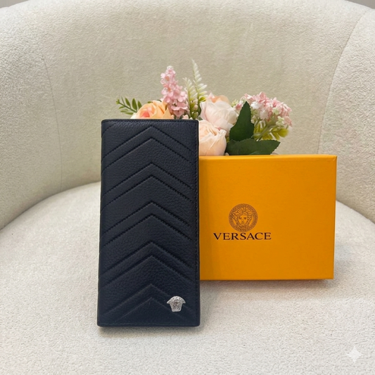 Versace Chevron Leather Wallet
