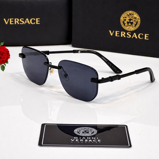 Versace Gradient Rimless Square Sunglasses