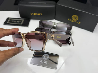 Versace Medusa Accent Rectangular Sunglasses