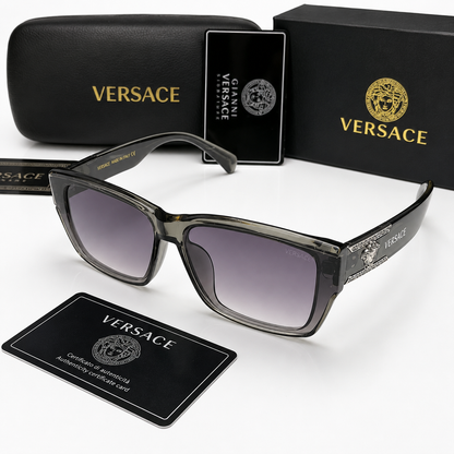 Versace Medusa Accent Rectangular Sunglasses