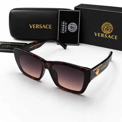 Versace Medusa Accent Rectangular Sunglasses
