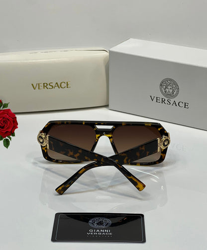 Versace Medusa Accent Square Frame Sunglasses