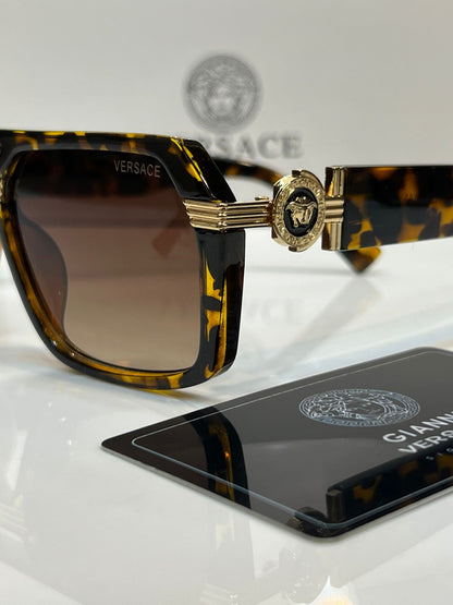 Versace Medusa Accent Square Frame Sunglasses