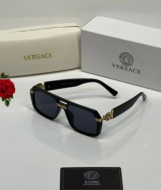 Versace Medusa Accent Square Frame Sunglasses