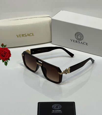 Versace Medusa Accent Square Frame Sunglasses