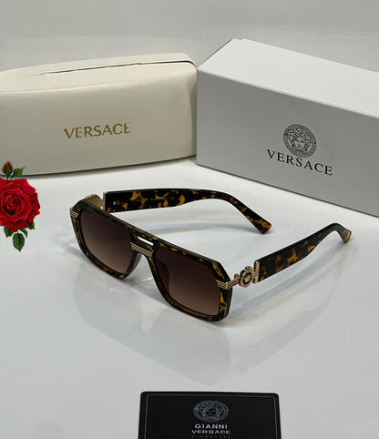 Versace Medusa Accent Square Frame Sunglasses