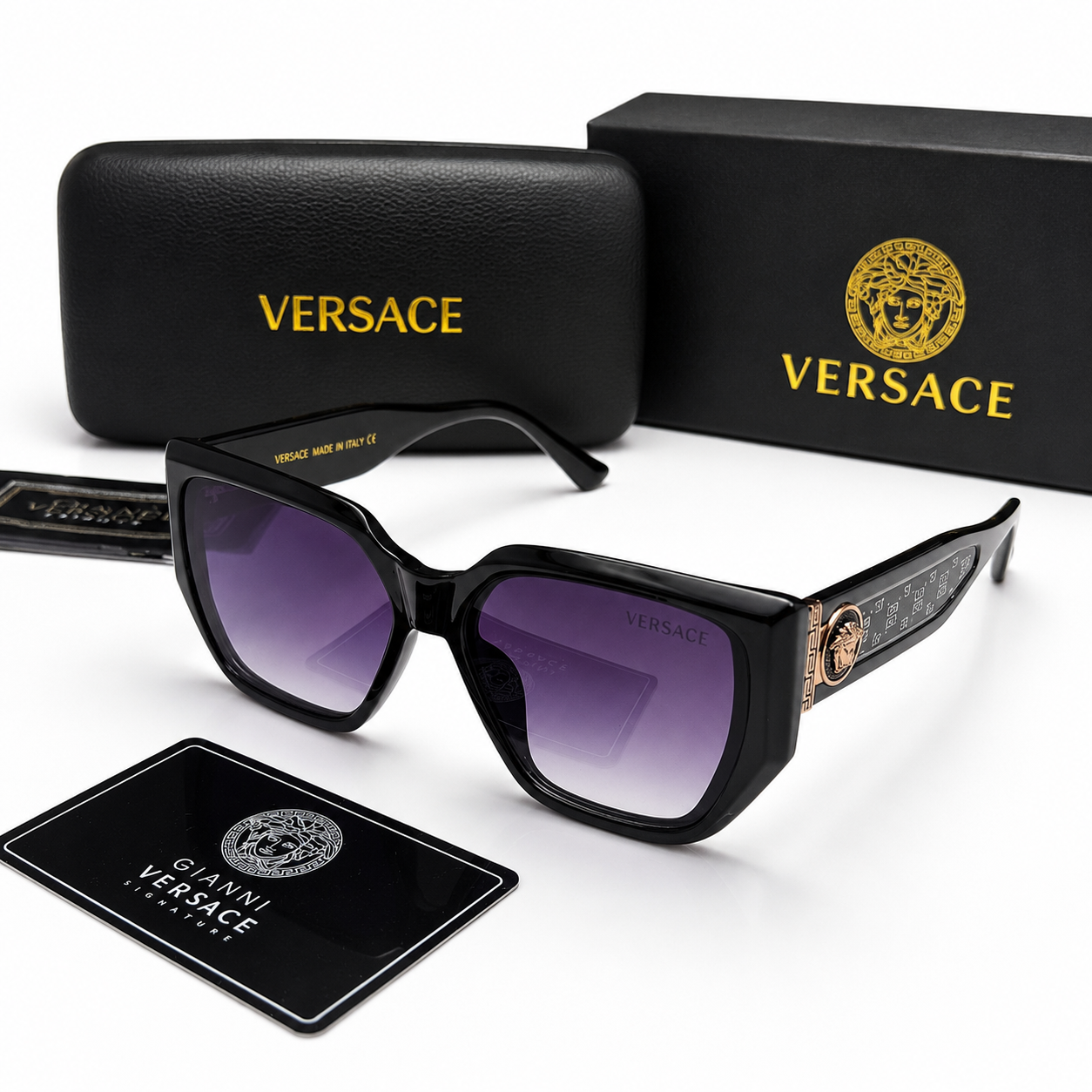 Versace Medusa Rectangle Gradient Sunglasses