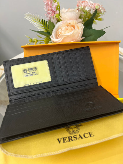 Versace Quilted Pattern Long Wallet Style