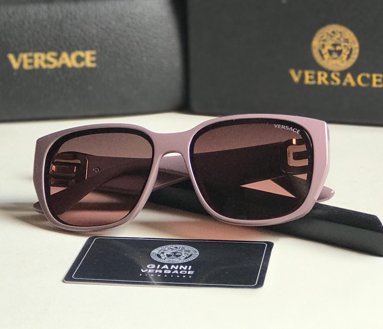 Ver-sace Style Oversized Square Gradient Sunglasses (Dusty Rose)