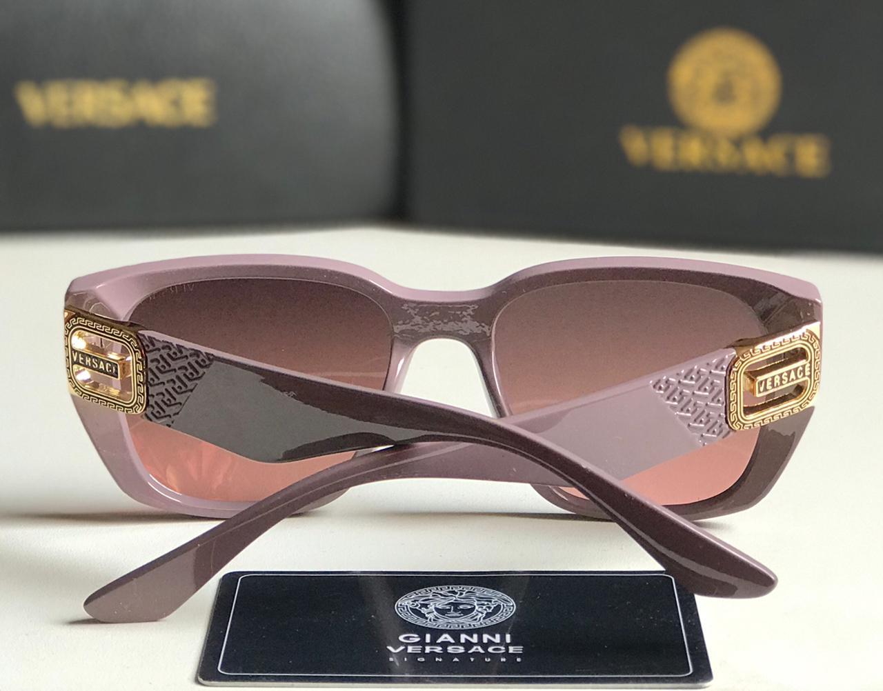 Ver-sace Style Oversized Square Gradient Sunglasses (Dusty Rose)