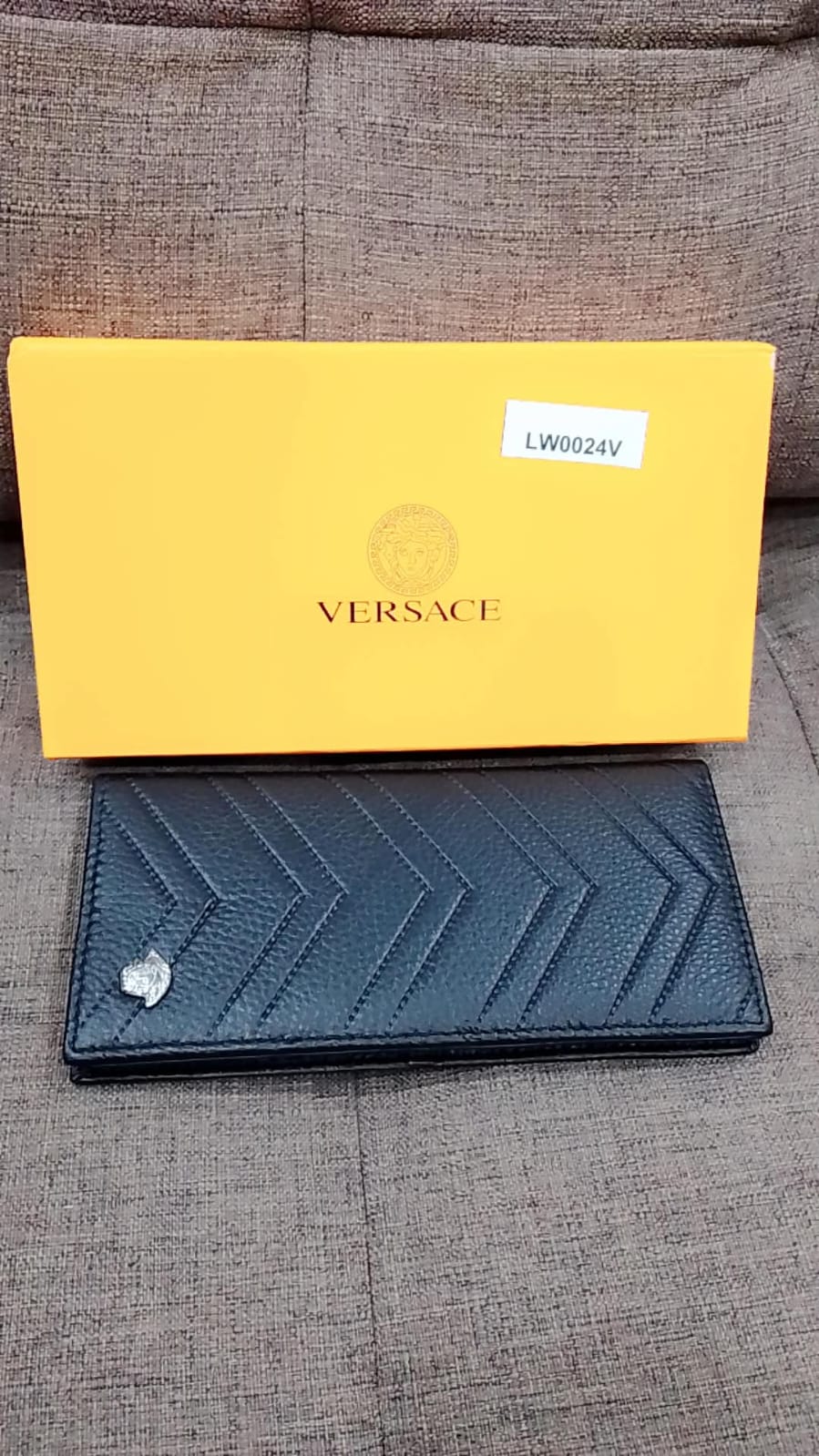 Versace Chevron Leather Wallet