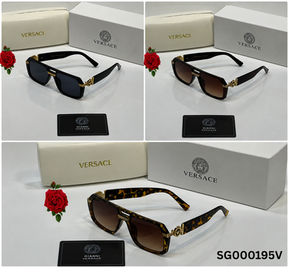 Versace Medusa Accent Square Frame Sunglasses