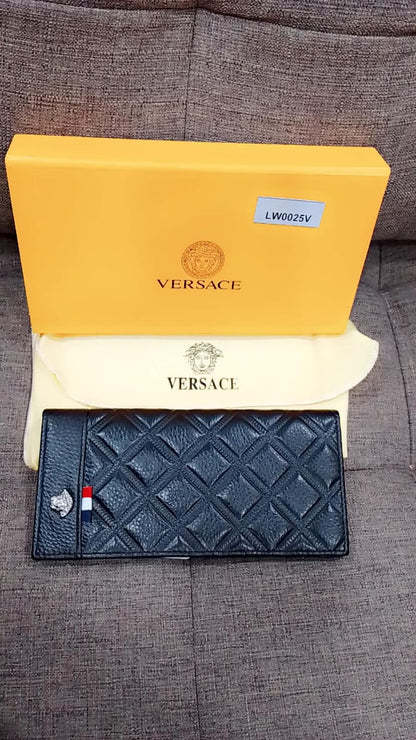 Versace Quilted Pattern Long Wallet Style
