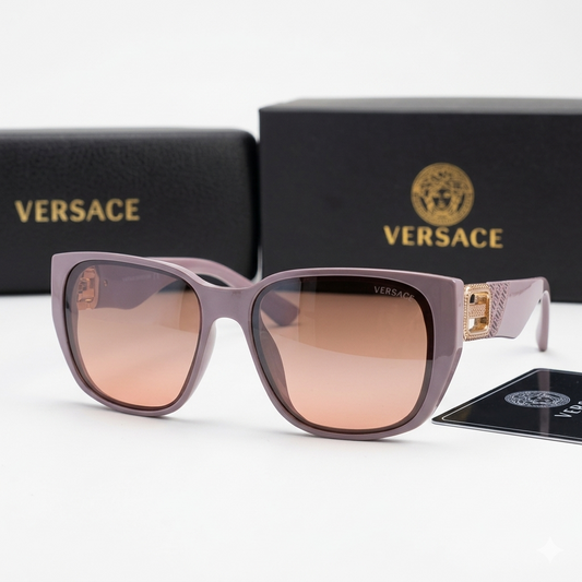 Ver-sace Style Oversized Square Gradient Sunglasses (Dusty Rose)