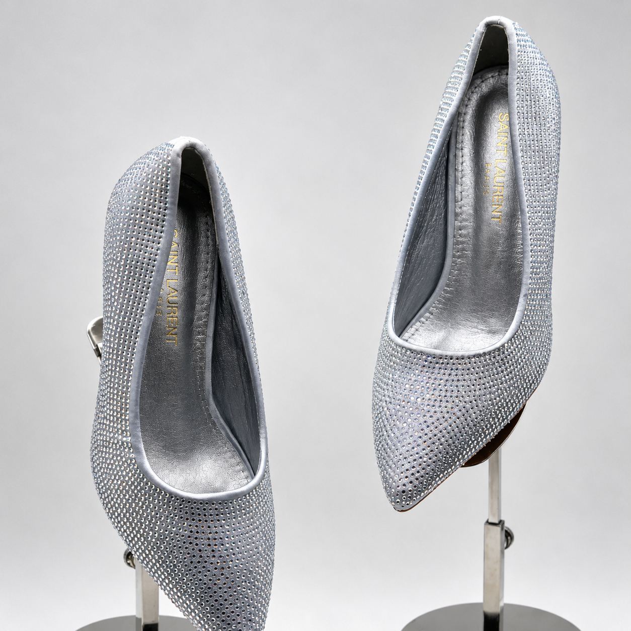 YSL Crystal Embellished Pointed Toe Pumps