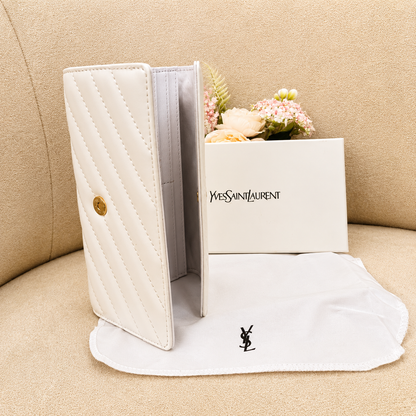 YSL Monogram Chevron Envelope Wallet