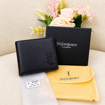 YSL Saint Laurent Classic Smooth Leather Premium Bifold Wallet