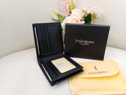 YSL Saint Laurent Classic Smooth Leather Premium Bifold Wallet