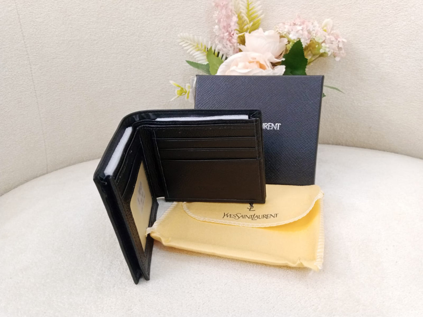 YSL Saint Laurent Classic Smooth Leather Premium Bifold Wallet