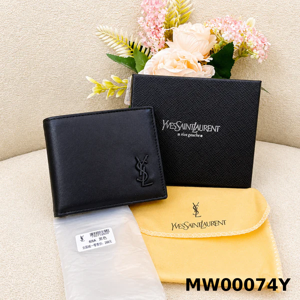 YSL Saint Laurent Classic Smooth Leather Premium Bifold Wallet