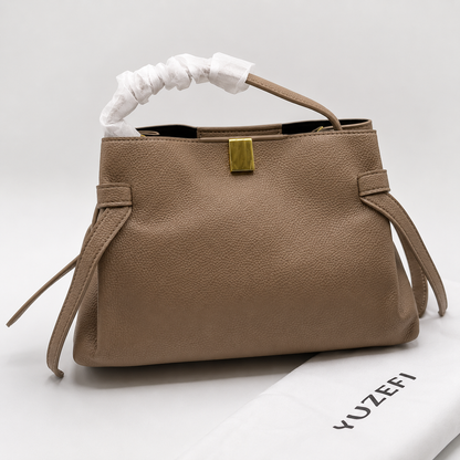 Yuzefi Soft Leather Top Handle Shoulder Bag