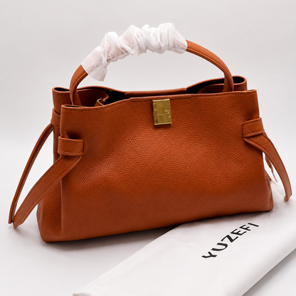 Yuzefi Soft Leather Top Handle Shoulder Bag