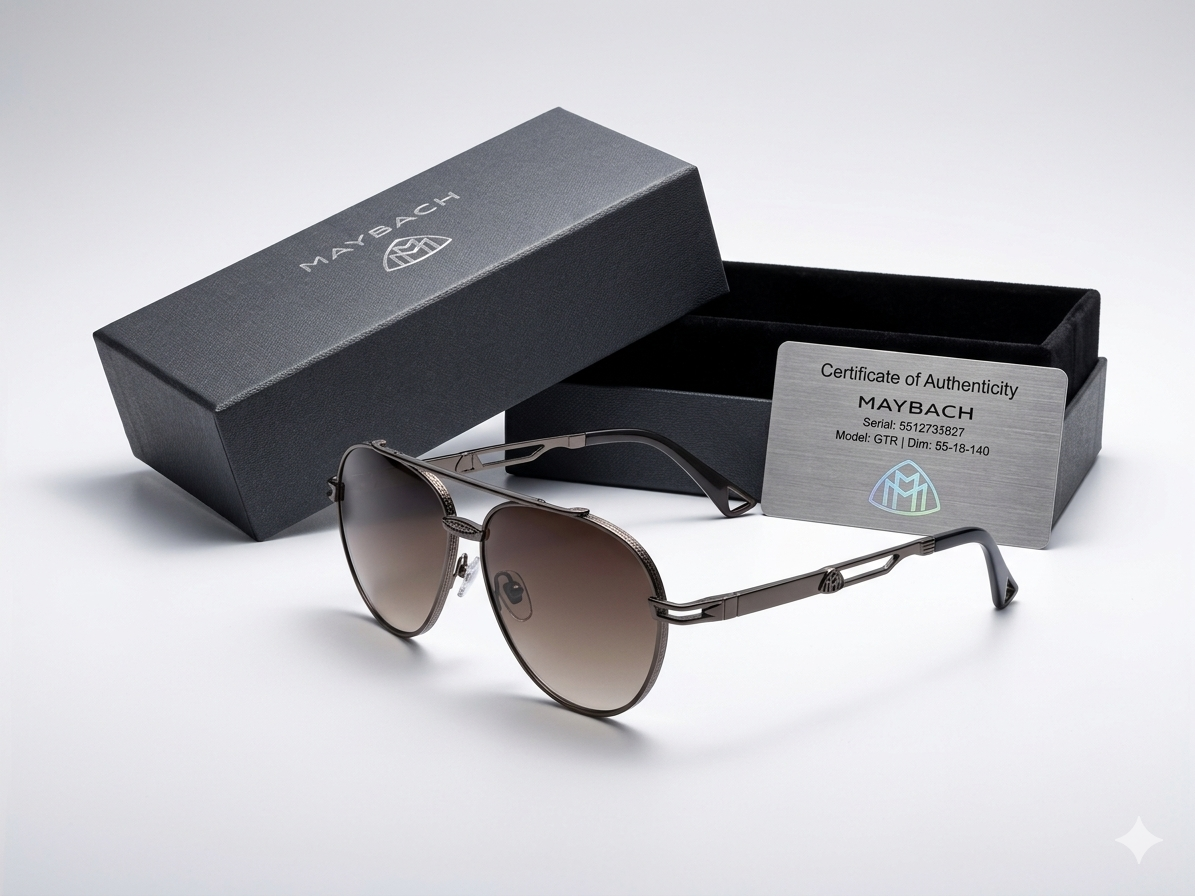 Maybach GTR Aviator Sunglasses – Brown Gradient