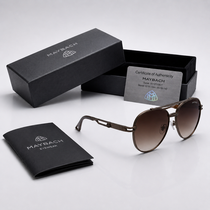 Maybach GTR Aviator Sunglasses – Brown Gradient