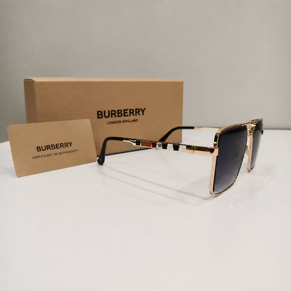 Burberry Navigator Metal Frame Sunglasses