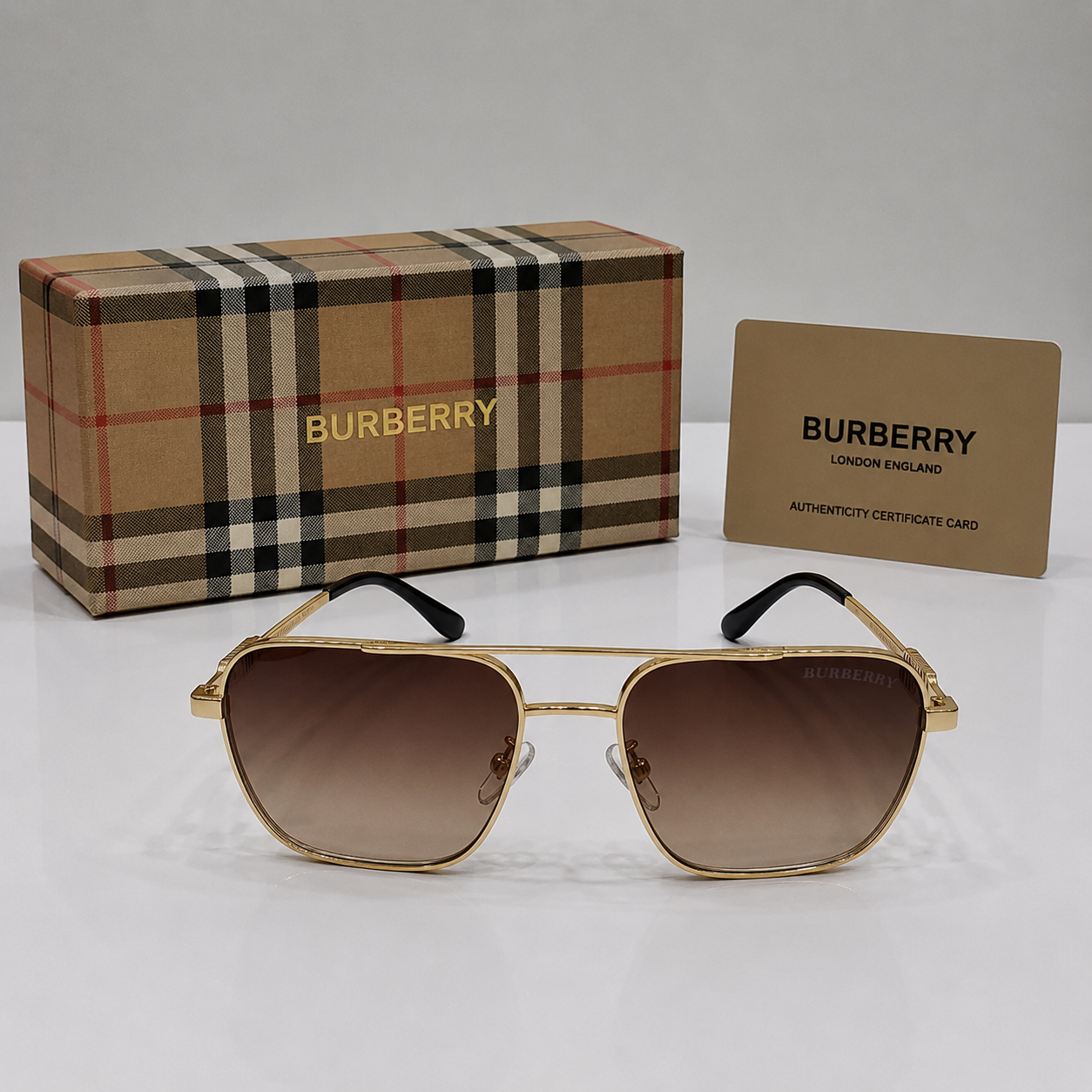 Burberry Heritage Bar Frame Sunglasses