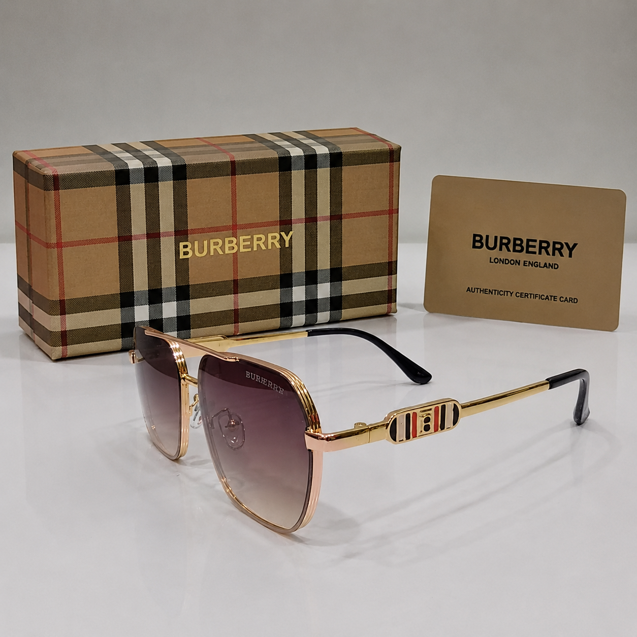 Burberry Heritage Bar Frame Sunglasses