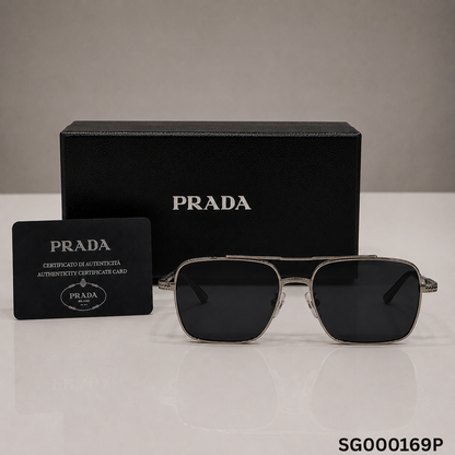 Prada Milano Classic Aviator Square Sunglasses