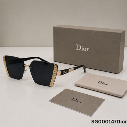 Dior Signature Square Rimless Sunglasses