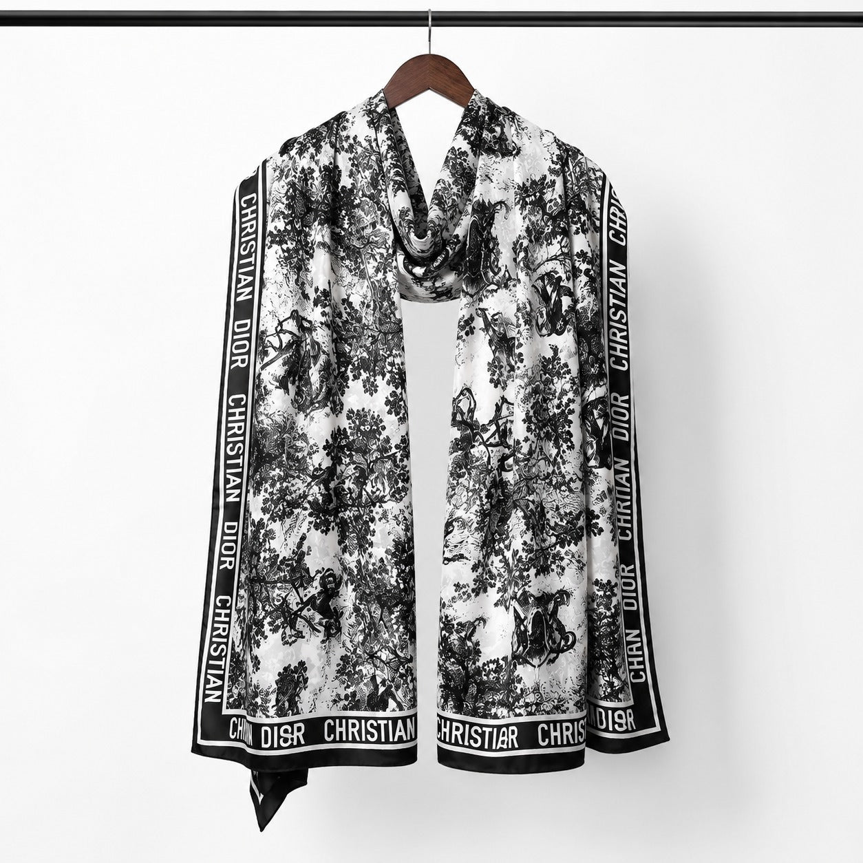 Christian Dior Toile de Jouy Silk Stole