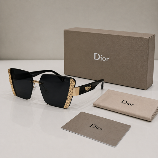 Dior Signature Square Rimless Sunglasses