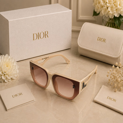 Dior D-Emblem Geometric Square Gradient Sunglasses