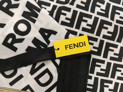 Fendi FF Monogram Roma Silk Blend Luxury Stole