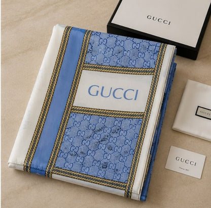 Gucci Monogram Rope Silk Blend Luxury Stole