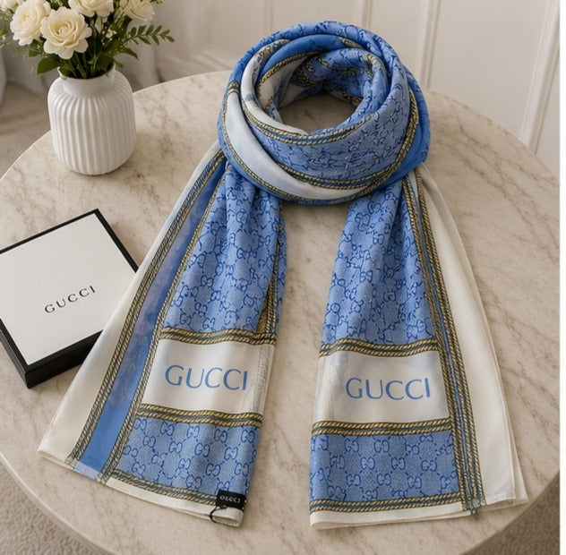 Gucci Monogram Rope Silk Blend Luxury Stole