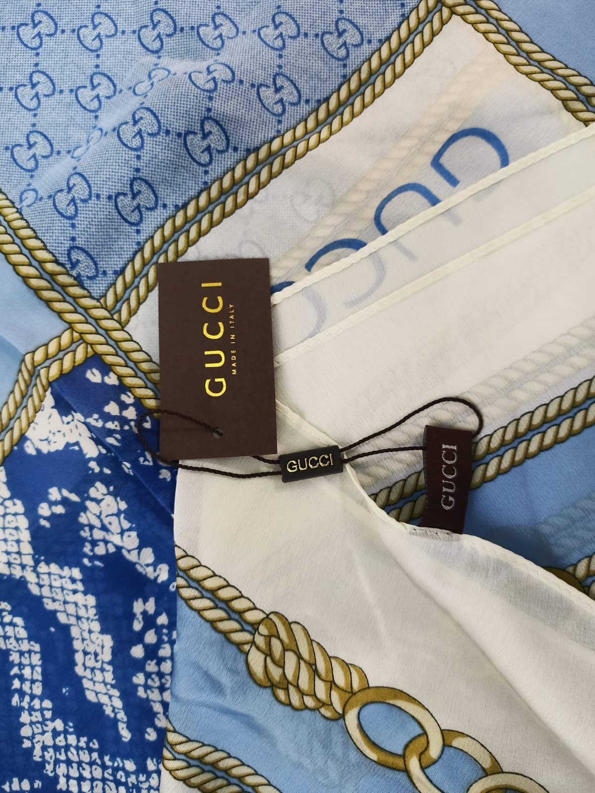 Gucci Monogram Rope Silk Blend Luxury Stole