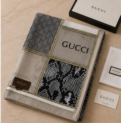 Gucci Snake Print Silk Blend Luxury Stole