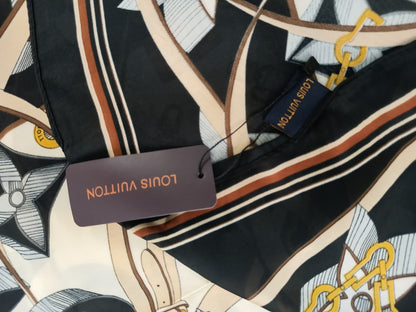 Louis Vuitton Monogram Chain Silk Blend Luxury Stole