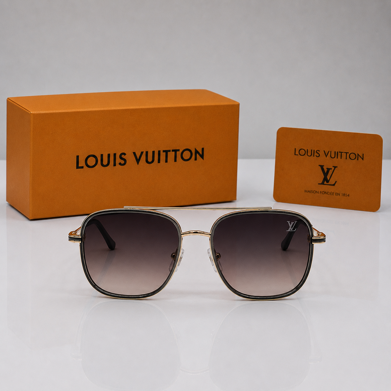 Louis Vuitton Signature Square Aviator Sunglasses