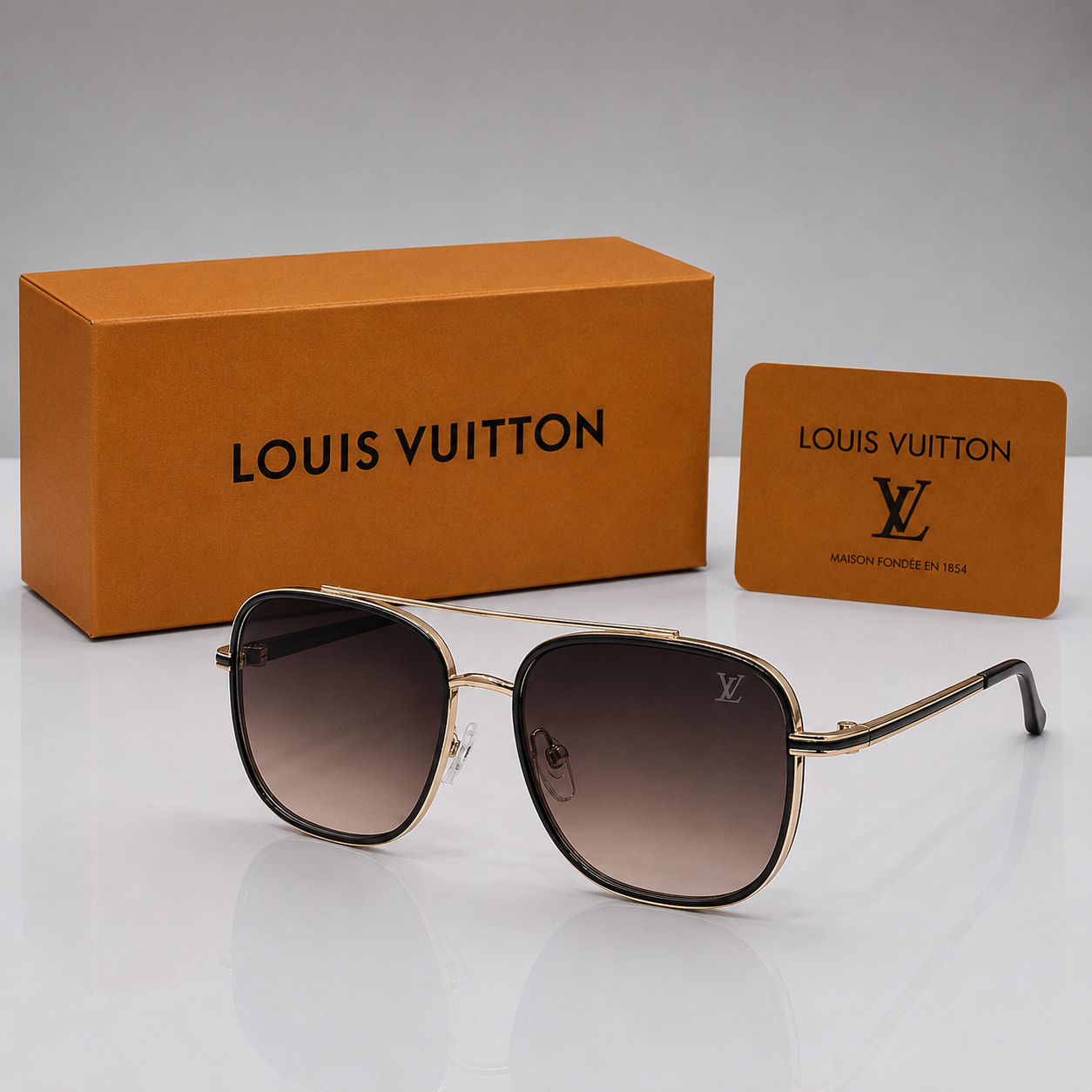 Louis Vuitton Signature Square Aviator Sunglasses